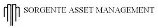 SORGENTE ASSET MANAGEMENT trademark