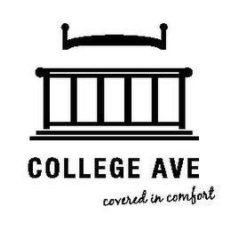 COLLEGE AVE COVERED IN COMFORT trademark