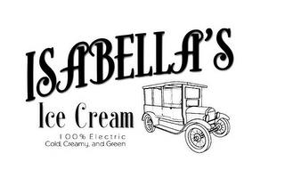 ISABELLA'S ICE CREAM 100% ELECTRIC COLD, CREAMY, AND GREEN trademark