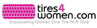 TIRES4 WOMEN.COM EMPOWERING WOMEN ONE TIRE AT A TIME trademark