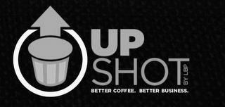 UP SHOT BETTER COFFEE. BETTER BUSINESS. BY LBP trademark