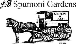 L&B SPUMONI GARDENS SPUMONI & ICES EST.1939 trademark