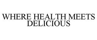 WHERE HEALTH MEETS DELICIOUS trademark