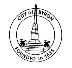 CITY OF BYRON FOUNDED IN 1835 trademark