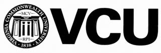 VIRGINIA COMMONWEALTH UNIVERSITY 1838 MCV RPI VCU trademark