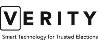 V E R I T Y SMART TECHNOLOGY FOR TRUSTED ELECTIONS trademark