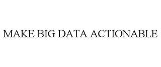 MAKE BIG DATA ACTIONABLE trademark