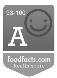 93-100 A FOODFACTS.COM HEALTH SCORE trademark