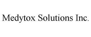 MEDYTOX SOLUTIONS INC. trademark