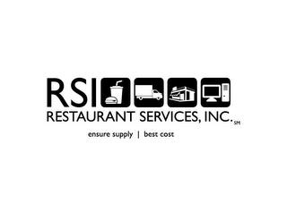 RSI RESTAURANT SERVICES, INC. ENSURE SUPPLY BEST COST trademark