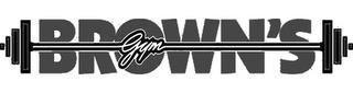 BROWN'S GYM trademark