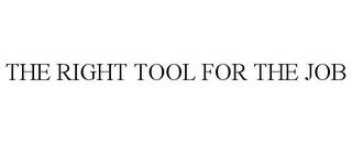 THE RIGHT TOOL FOR THE JOB trademark