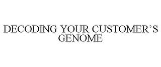 DECODING YOUR CUSTOMER'S GENOME trademark