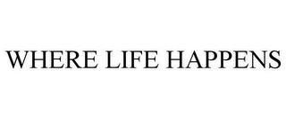 WHERE LIFE HAPPENS trademark