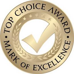 TOP CHOICE AWARD · MARK OF EXCELLENCE · trademark