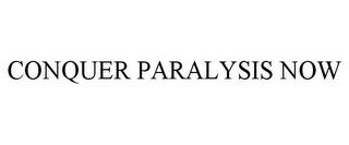 CONQUER PARALYSIS NOW trademark