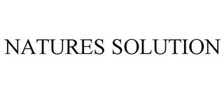 NATURES SOLUTION trademark