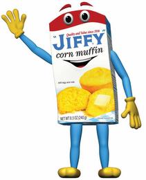 QUALITY AND VALUE SINCE 1930 "JIFFY" CORN MUFFIN ADD EGG AND MILK NET WT 8.5OZ (240 G) SERVING SUGGESTION trademark