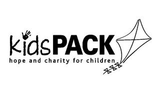 KIDSPACK HOPE AND CHARITY FOR CHILDREN trademark