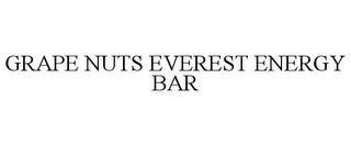 GRAPE NUTS EVEREST ENERGY BAR trademark