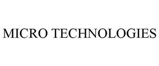 MICRO TECHNOLOGIES trademark