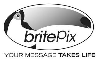 BRITEPIX YOUR MESSAGE TAKES LIFE trademark