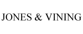 JONES & VINING trademark