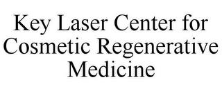 KEY LASER CENTER FOR COSMETIC REGENERATIVE MEDICINE trademark