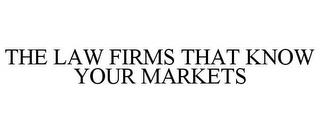 THE LAW FIRMS THAT KNOW YOUR MARKETS trademark