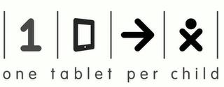 1 X ONE TABLET PER CHILD trademark