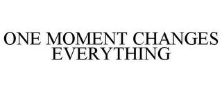 ONE MOMENT CHANGES EVERYTHING trademark