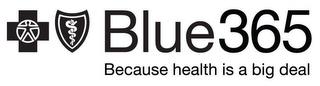 BLUE365 BECAUSE HEALTH IS A BIG DEAL trademark