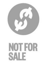 $ NOT FOR SALE trademark