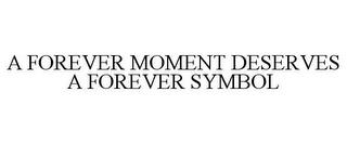 A FOREVER MOMENT DESERVES A FOREVER SYMBOL trademark