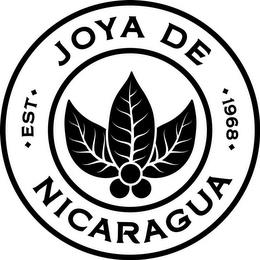 JOYA DE NICARAGUA EST 1968 trademark