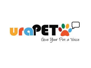 URAPET GIVE YOUR PET A VOICE trademark