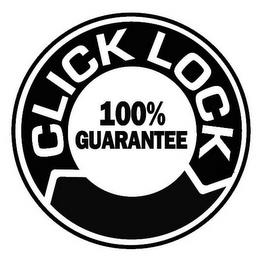 CLICK LOCK 100% GUARANTEE trademark