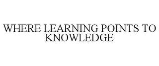 WHERE LEARNING POINTS TO KNOWLEDGE trademark