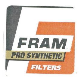 F FRAM PRO SYNTHETIC FILTERS trademark