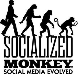 SOCIALIZED MONKEY SOCIAL MEDIA EVOLVED trademark