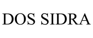 DOS SIDRA trademark