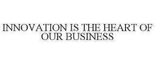 INNOVATION IS THE HEART OF OUR BUSINESS trademark