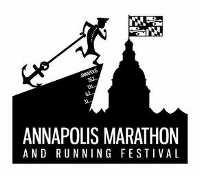 ANNAPOLIS 26.2 13.1 6.2 3.1 ANNAPOLIS MARATHON AND RUNNING FESTIVAL trademark