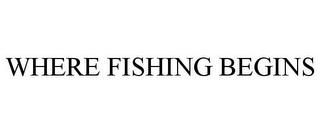 WHERE FISHING BEGINS trademark