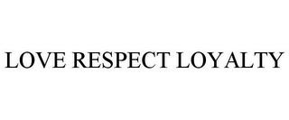 LOVE RESPECT LOYALTY trademark