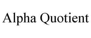 ALPHA QUOTIENT trademark