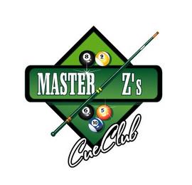 MASTER Z'S CUE CLUB 8 9 6 5 10 trademark