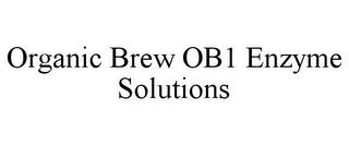 ORGANIC BREW OB1 ENZYME SOLUTIONS trademark