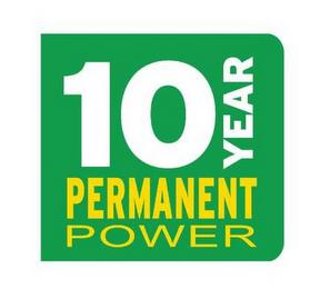 10 YEAR PERMANENT POWER trademark