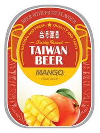 BEER WITH FRUIT FLAVOUR NATURAL AND FRESH QUALITY AND TASTY FRESHLY BREWED TAIWAN BEER MANGO FRUIT BEER trademark